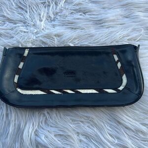 Claudia Firenze 💫Black💫 Leather Clutch Faux Fur